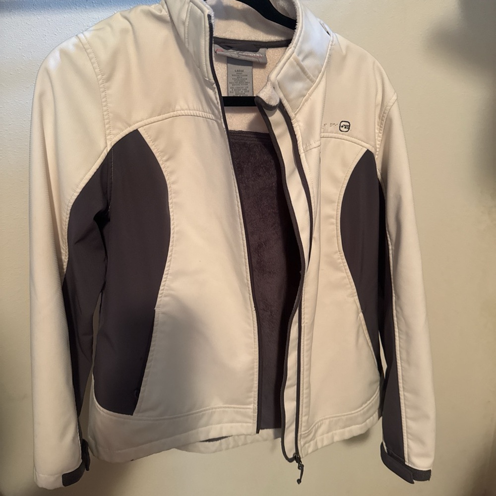Free Country Women's Off-White and Dark Gray Ski Jacket